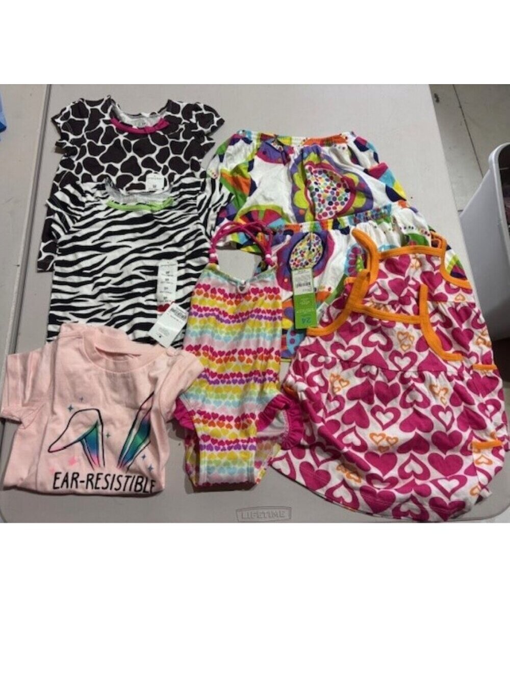 Girls 8 pc Summer Set 24 mths/2T Short Sleeve Shirts, Tanks, Skorts, Swimsuit